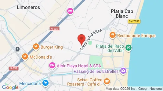 Apartments for rent i L'Alfàs del Pi - kort over placeringen
