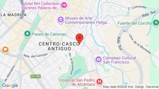 Apartments for rent i Cáceres - kort over placeringen