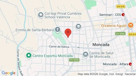 Rooms for rent i Moncada - kort over placeringen