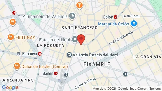 Apartments for rent i Valencia L'Eixample - kort over placeringen