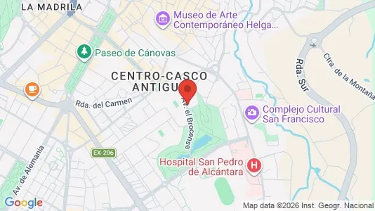 Apartments for rent i Cáceres - kort over placeringen