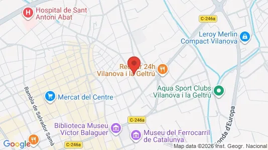Apartments for rent i Vilanova i la Geltrú - kort over placeringen