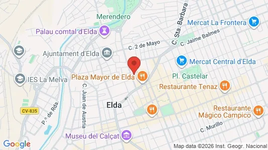 Apartments for rent i Elda - kort over placeringen