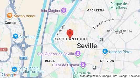 Houses for rent i Sevilla Casco Antiguo - kort over placeringen