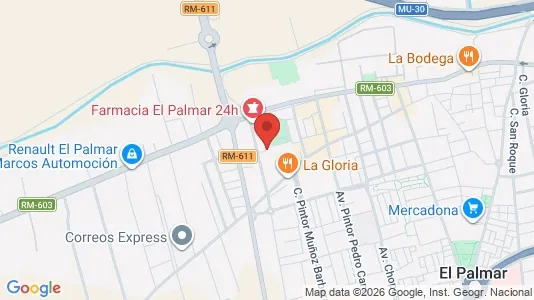 Rooms for rent i Murcia - kort over placeringen