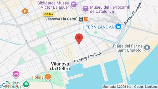 Apartments for rent i Vilanova i la Geltrú - kort over placeringen