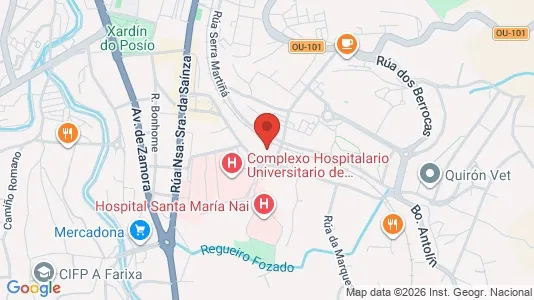 Apartments for rent i Ourense - kort over placeringen