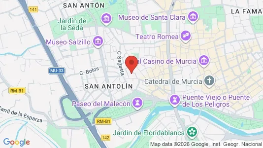 Apartments for rent i Murcia - kort over placeringen