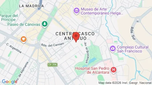 Apartments for rent i Cáceres - kort over placeringen