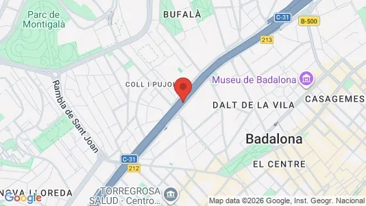Apartments for rent i Badalona - kort over placeringen