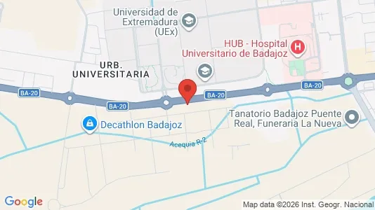 Apartments for rent i Badajoz - kort over placeringen