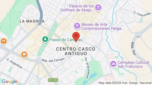 Apartments for rent i Cáceres - kort over placeringen