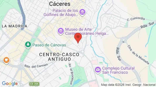 Apartments for rent i Cáceres - kort over placeringen