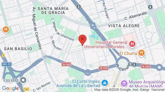 Rooms for rent i Murcia - kort over placeringen