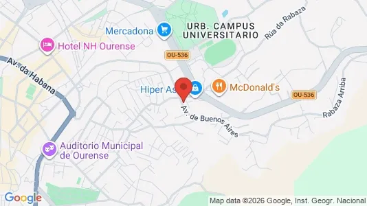 Apartments for rent i Ourense - kort over placeringen