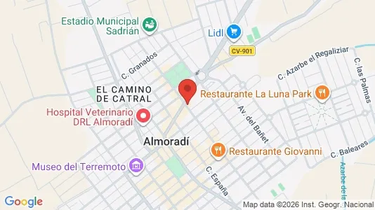 Apartments for rent i Almoradí - kort over placeringen