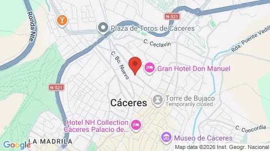 Apartments for rent i Cáceres - kort over placeringen