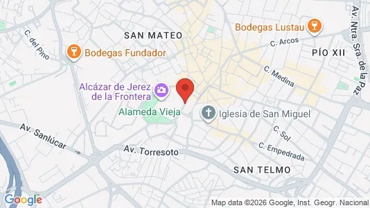 Apartments for rent i Jerez de la Frontera - kort over placeringen