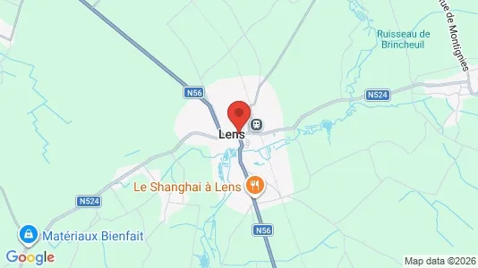 Apartments for rent i Lens - kort over placeringen