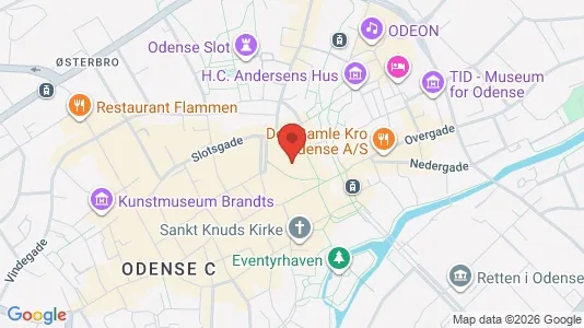 Apartments for rent i Odense C - kort over placeringen
