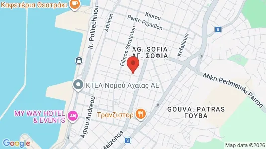 Apartments for rent i Patras - kort over placeringen