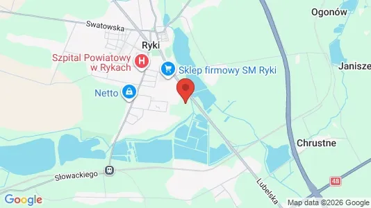 Apartments for rent i Rycki - kort over placeringen