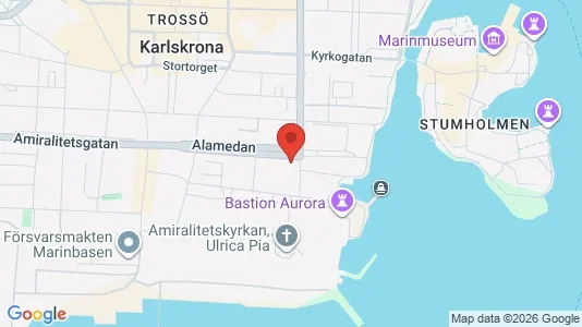 Rooms for rent i Karlskrona - kort over placeringen