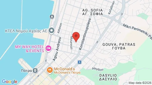 Apartments for rent i Patras - kort over placeringen