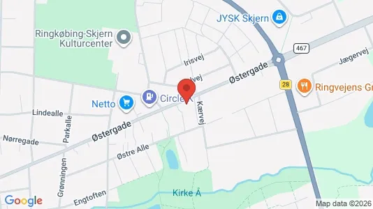 Apartments for rent i Skjern - kort over placeringen