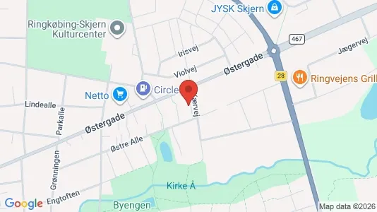 Apartments for rent i Skjern - kort over placeringen