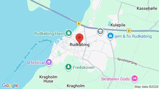 Apartments for rent i Rudkøbing - kort over placeringen