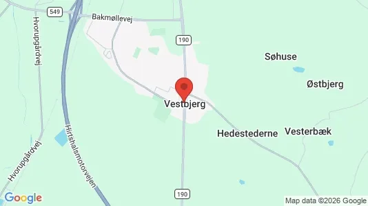 Houses for rent i Vestbjerg - kort over placeringen