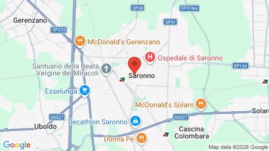 Apartments for rent i Saronno - kort over placeringen