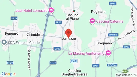 Apartments for rent i Lomazzo - kort over placeringen
