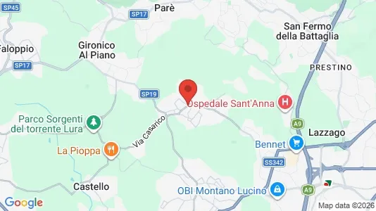 Apartments for rent i Montano Lucino - kort over placeringen