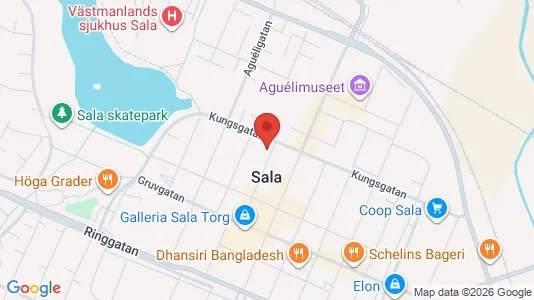 Apartments for rent i Sala - kort over placeringen