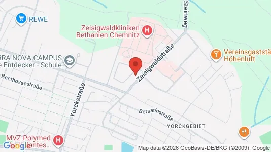 Apartments for rent i Chemnitz - kort over placeringen