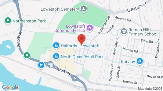 Apartments for rent i Lowestoft - Suffolk - kort over placeringen