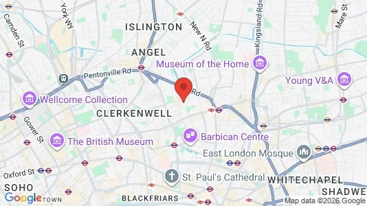 Apartments for rent i London EC1V - kort over placeringen