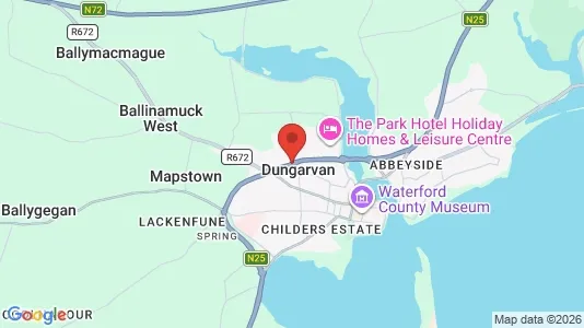 Apartments for rent i Dungarvan - kort over placeringen