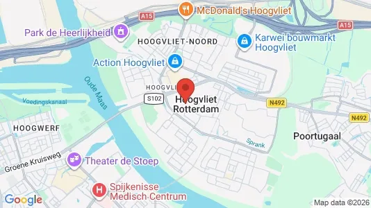 Apartments for rent i Rotterdam Hoogvliet - kort over placeringen