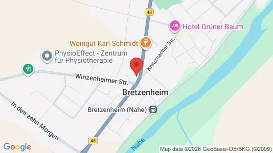 Apartments for rent i Bad Kreuznach - kort over placeringen