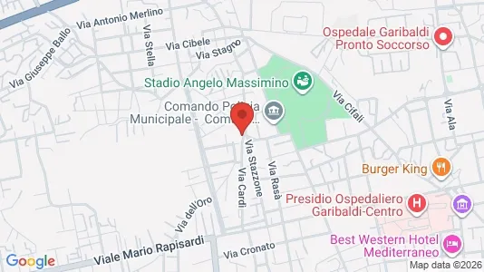 Apartments for rent i Catania - kort over placeringen