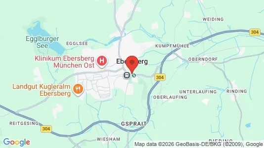 Apartments for rent i Ebersberg - kort over placeringen