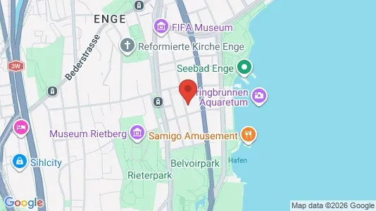 Apartments for rent i Zürich District 2 - kort over placeringen