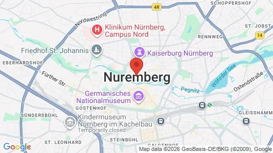 Apartments for rent i Nuremberg - kort over placeringen