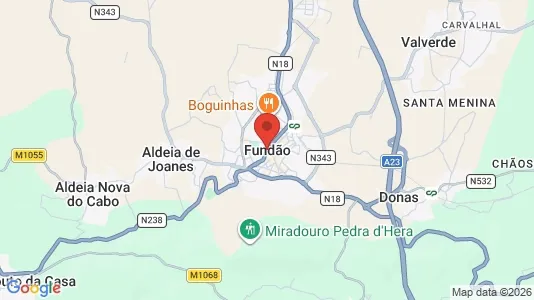 Apartments for rent i Fundão - kort over placeringen