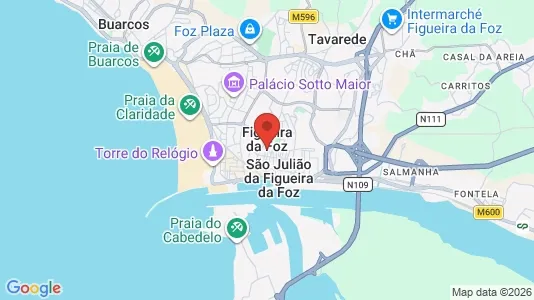 Apartments for rent i Figueira da Foz - kort over placeringen