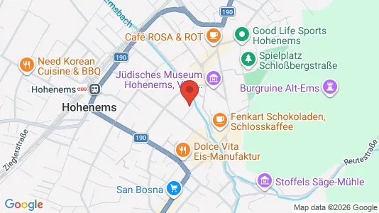 Apartments for rent i Hohenems - kort over placeringen