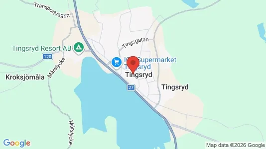 Houses for rent i Tingsryd - kort over placeringen